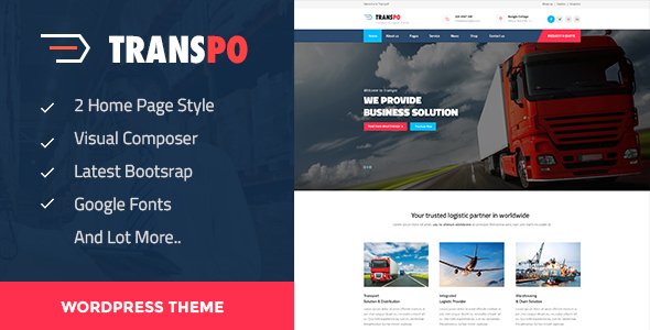 TRANSPO – Logistic & Transport WordPress theme