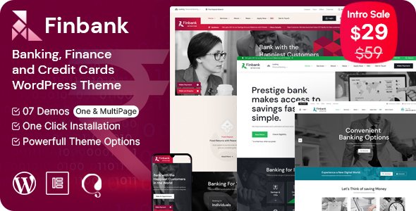 Finbank – Banking and Finance WordPress Theme