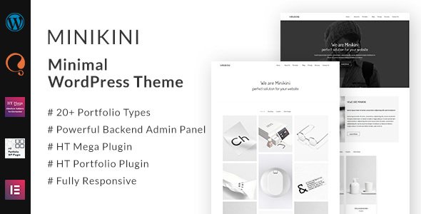 Minikini – Minimal Portfolio WordPress Theme