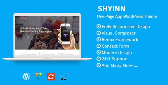 Shyinn – One Page App WordPress Theme
