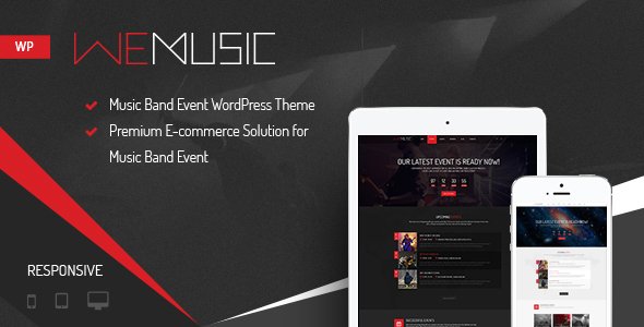 WeMusic – Music Band Event WordPress Theme