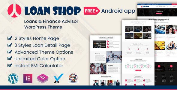 LoanShop – Loan & Finance Adviser WordPress Theme