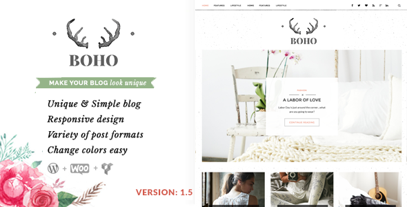 Bohopeople – Personal WordPress Blog Theme for Lifestyle Fashion Website in News/Editorial Magazine