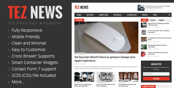 TezNews – Responsive Magazine & News Theme