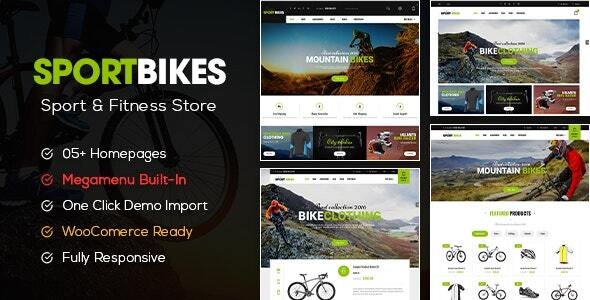 Sportbikes – Sports and Fitness Store WooCommerce WordPress Theme