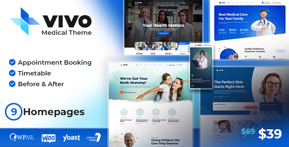 Vivo – Health and Medical WordPress Theme