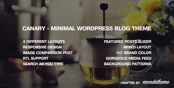Canary – Minimal WordPress Blog Theme