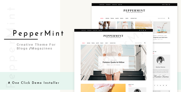 PepperMint – Creative WordPress Theme for Blogs/Mini-Magazines