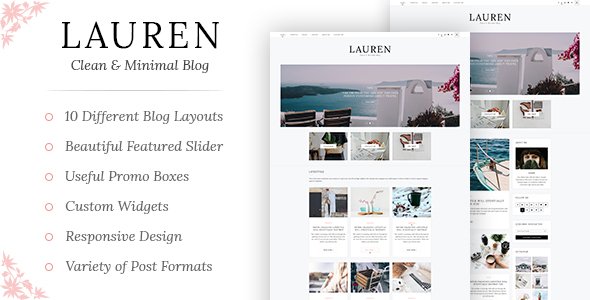 Lauren – Clean & Minimal Blog WordPress Theme