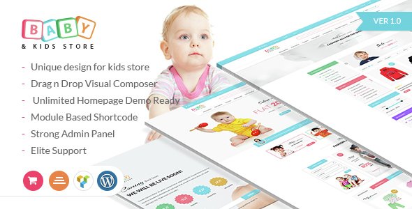 Baby & Kids Store eCommerce Woocommerce WordPress Theme