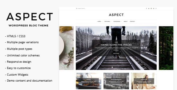 Aspect – WordPress Blog Theme