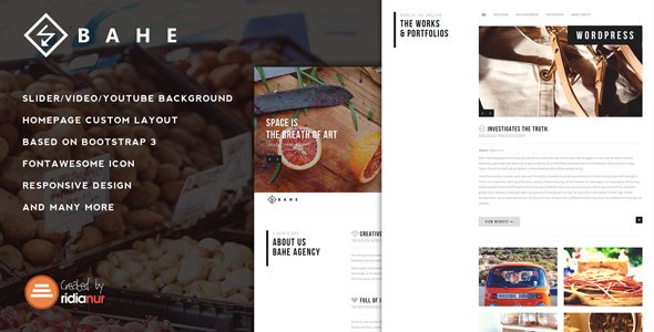 Bahe – Responsive One Page Portfolio Theme