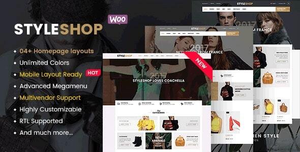 StyleShop – Responsive Clothing/ Fashion Store WordPress WooCommerce Theme (Mobile Layout Ready)