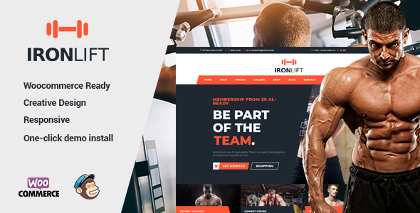 IronLift – Fitness and Gym WordPress Theme