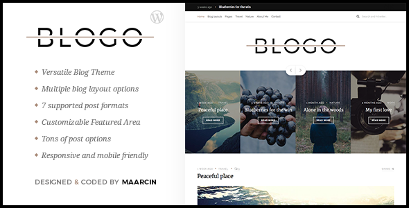 Blogo – Responsive Blog WordPress Theme