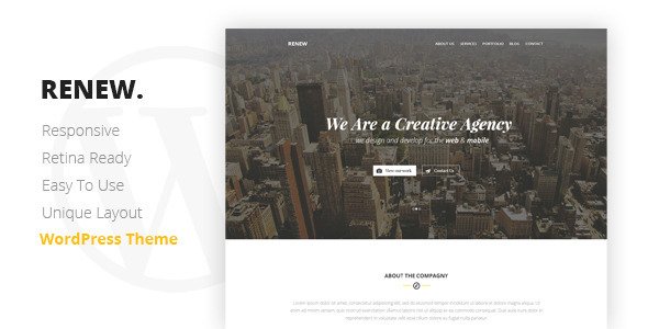 RENEW – Creative One Page WordPress Theme