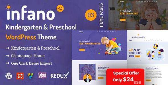 Infano – Kindergarten & Preschool WordPress Theme