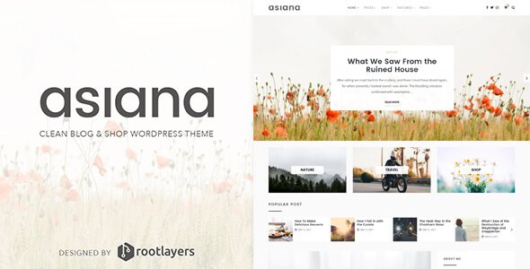 Asiana – Clean Blog & Shop WordPress Theme