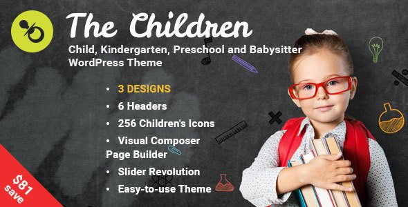 The Children – Kindergarten and Babysitter WordPress Theme