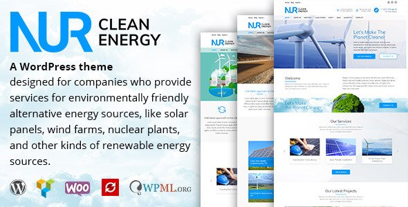 Nur – Alternative & Renewable Energy WordPress Theme