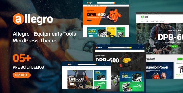 Allegro – Equipment Shop WooCommerce WordPress Theme for Machine & Tools