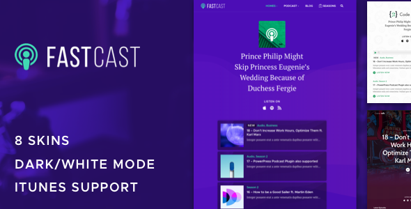Fastcast – Podcast WordPress Theme
