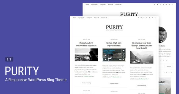 Purity – A Responsive WordPress Blog Theme