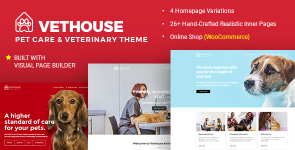 Vethouse – Pet Care & Veterinary Theme