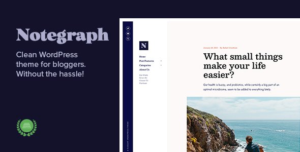Notegraph – Distinctive, Typography-Based Blog Theme