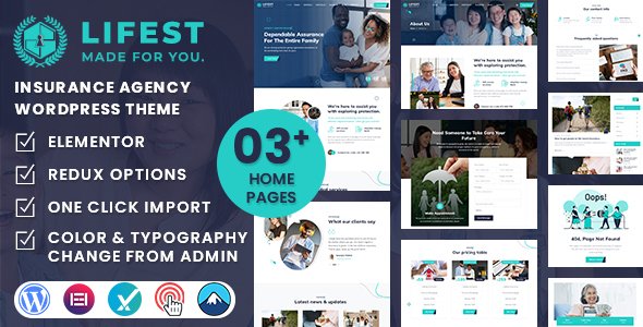 Lifest – Insurance Agency WordPress Theme