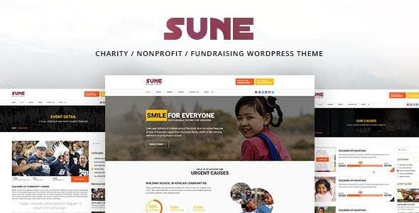 SUNE –  Charity / Nonprofit / Fundraising WordPress Theme