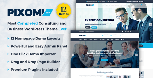 Pixomi – A Modern Consulting and Business WordPress Theme