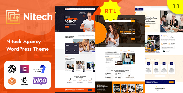 Nitech – Agency & Technology Services WordPress Theme
