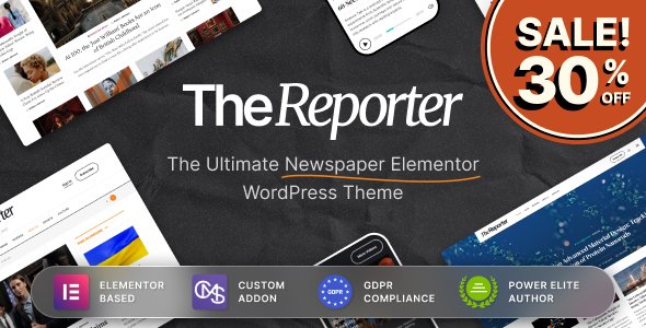 The Reporter – Newspaper Editorial WordPress Theme