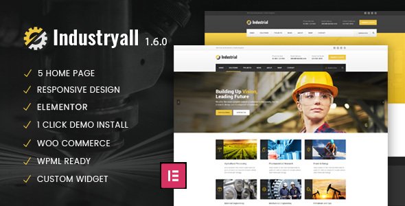 Industryall – Industrial & Factory WordPress Theme