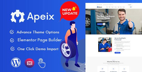 Apeix – Car Repair Service & Auto Mechanic WordPress Theme