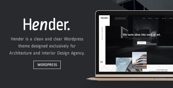 Hender – Architecture and Interior Design Agency WordPress Theme