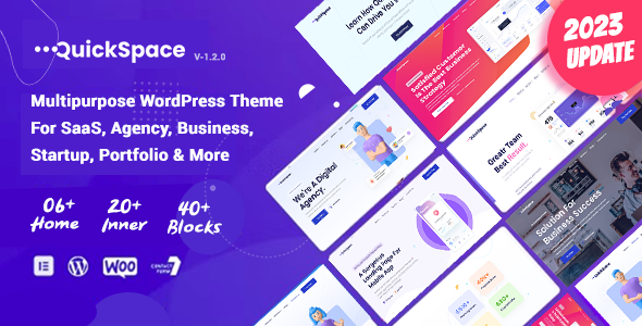 QuickSpace – Multipurpose WordPress Theme for SaaS Agency