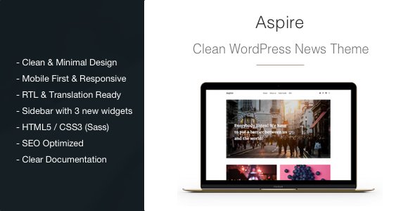 Aspire – News & Magazine Clean WordPress Theme