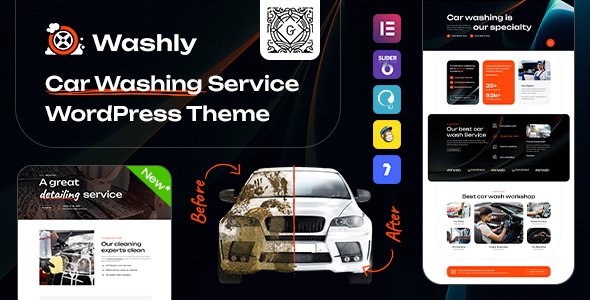 Washly – Car Wash Service WordPress Theme + Gutenberg