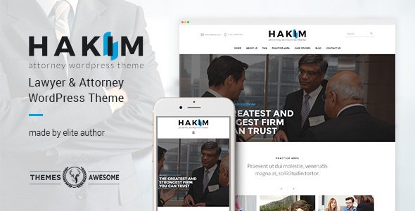 Attorney and Lawyer WordPress Theme – Hakim