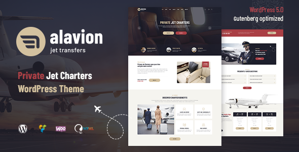 Alavion – Private Jet Charters WordPress Theme