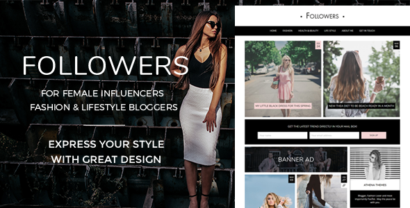 Followers – Fashion & Lifestyle WordPress Blog Theme for Social Media Influencers