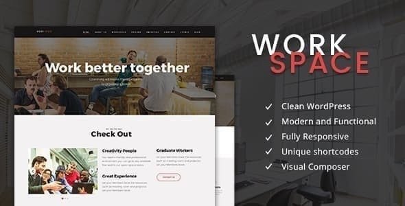 WorkSpace – Creative CoWorking Office WordPress Theme