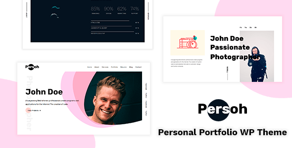 Persoh – Elementor One Page Portfolio WordPress Theme