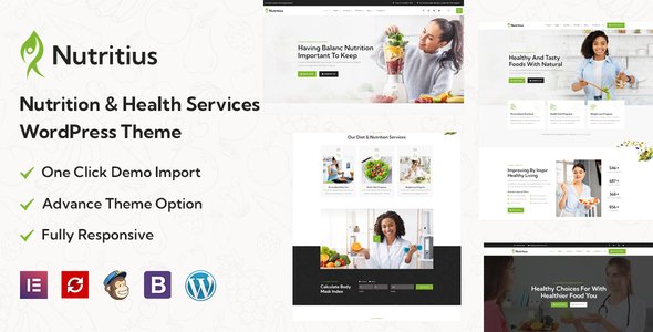 Nutritius – Nutrition & Health Services WordPress Theme