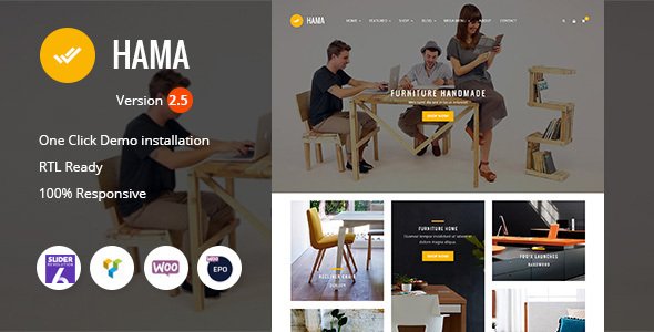 Hama – Store Furniture Home WooCommerce WordPress Theme