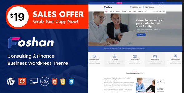Foshan – Finance, Consulting Business WordPress Theme