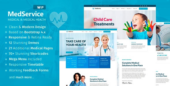 Medical Clinic Hospital WordPress Theme for Appointment calendar booking & scheduling – MedService
