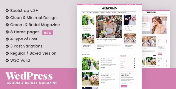 WedPress – Wedding Blog WordPress Theme + RTL